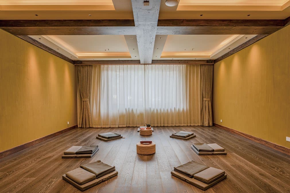 Morning Meditation at Songtsam Linka Basomtso
